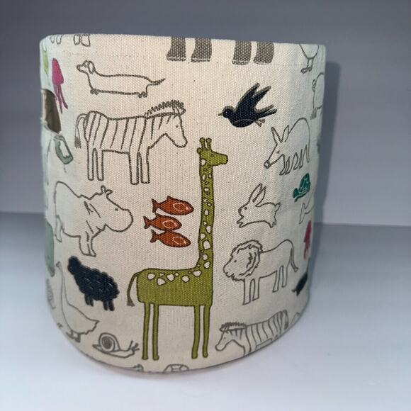 Anthropologie Animal Parade Cotton Canvas Toy Basket by Pehr - Picture 5 of 13
